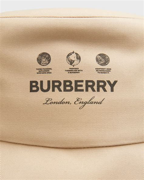 Burberry Globe Logo Bucket Hat on SALE 